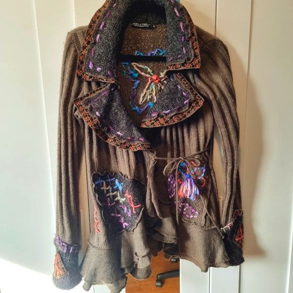 Super Cute Embroidered Cardigan Sweater - Picture 1 of 7